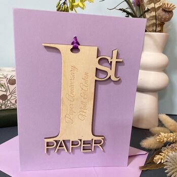 Personalised 1st Paper Meaning Anniversary Card, 2 of 10