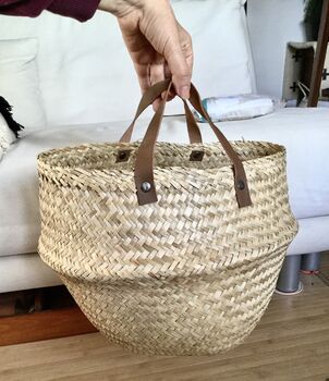 Deep Seagrass Basket | Storage Basket | Planter, 7 of 11