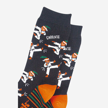 Carrate Men's Combed Cotton Funny Crew Socks, 3 of 4