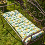 Lemon Print Padded Garden Bench Cushion, thumbnail 1 of 6