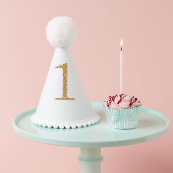 White First Birthday Party Hat, 6 of 6