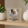 Personalised Wedding Heart Glass For Couples, thumbnail 1 of 3