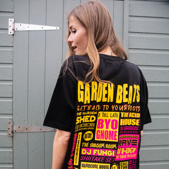 Garden Beats Women's Festival Poster T Shirt, 4 of 4