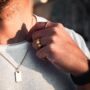 Men's Gold Plated Line Band Ring, thumbnail 1 of 11