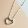 Sterling Silver Simple Heart Pendant Necklace, thumbnail 3 of 4