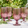 Diamond Embossed Amethyst Wine Glass, thumbnail 4 of 4