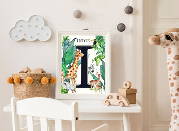 Tropical Jungle Animal Personalised Posters, 3 of 8