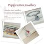 Engraved Name Bracelet With Paw Print Charm, thumbnail 6 of 6