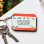 Personalised Train Ticket Keyring, thumbnail 4 of 8