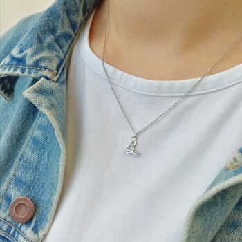 Heart Adorned Handwritten Initial Necklace, 7 of 12