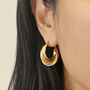 Twisted Hoops Gold, thumbnail 3 of 8