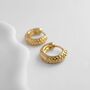 Textured Vermeil Hoop Earrings, thumbnail 1 of 5