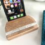 Personalised Beech Wood Phone Stand, thumbnail 3 of 10