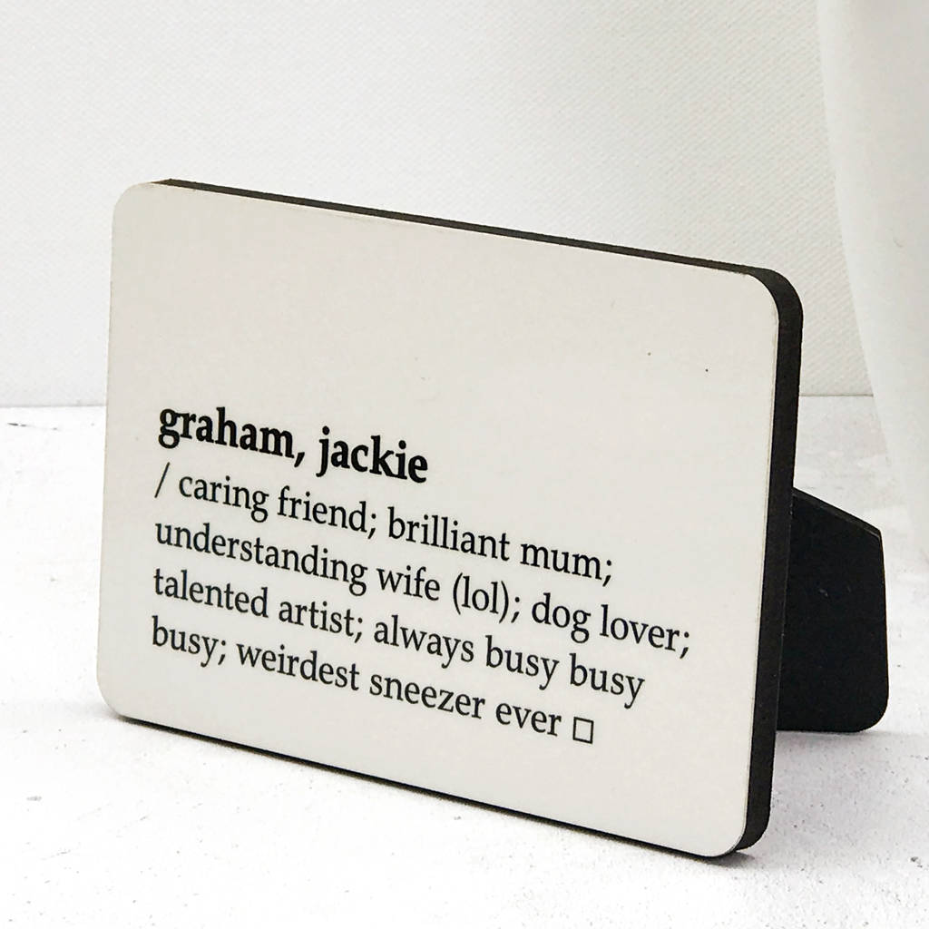 Personalised Dictionary Definition Mini Message Board By XOXO