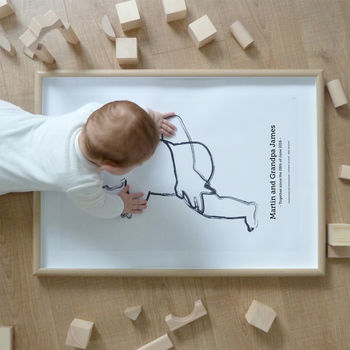 'The Hip' Personalised To Scale New Baby Print, 5 of 6