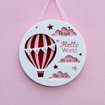 Personalised Baby Gift Keepsake Or Announcement Plaque, 10 of 12