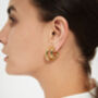 Double Hoop Earrings, thumbnail 3 of 4