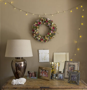 Lavender And Poppy Wreath Home Wall Decoration, 6 of 9