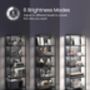 Six Tier LED Bookcase Dimmable Storage Shelf Steel, thumbnail 5 of 7