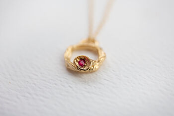 Ruby Gold Vermeil Plated Necklace July Birthstone, 7 of 10