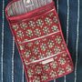 Quilted Block Print Toiletry Roll Up Pouch: Travel Kit, thumbnail 2 of 11