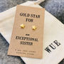 Sister Gift. Gold Star Earrings, thumbnail 3 of 3