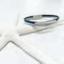 Double Banded Steel And Leather Bracelet | Men's Gift, thumbnail 6 of 11