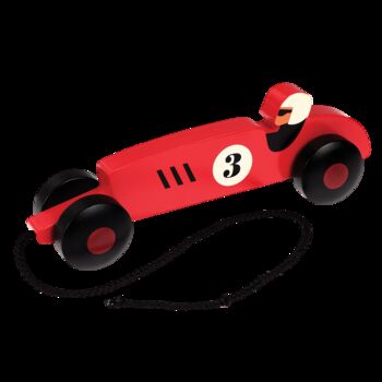 Vintage Racer Wooden Pull Toy, 2 of 3