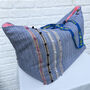 Vintage Ikea Bag Blue Stripes And Fluffy Pink Lining, thumbnail 1 of 6