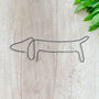 Sausage Dog Minimalist Wire Wall Art, thumbnail 3 of 3