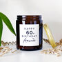 Personalised 60th Birthday Soy Wax Candle Gift Choice Of Fragrance, thumbnail 1 of 10
