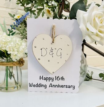 Anniversary Card Personalsied Any Year Keepsake Gift, 2 of 4