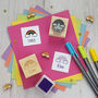 Rainbow Personalised Rubber Stamp, thumbnail 1 of 3