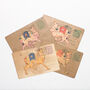 Hand Painted Vintage Indian Postcard Mix Set Of Five, thumbnail 5 of 6