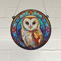 Barn Owl Stained Glass Effect Suncatcher, thumbnail 1 of 5