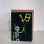 18th Balloon Skeleton Gothic Birthday Card, thumbnail 1 of 2