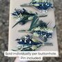 Preserved Eucalyptus Buttonhole With Navy, thumbnail 2 of 2