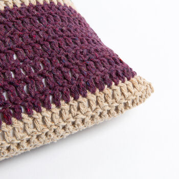 Rainbow Stripe Cushion Crochet Kit, 6 of 12