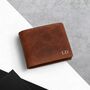 Personalised Men's Rfid Full Grain Oiled Leather Bifold Wallet, thumbnail 2 of 7