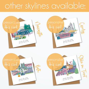 Stoke On Trent Graduation Skyline Personalised Card, 8 of 8