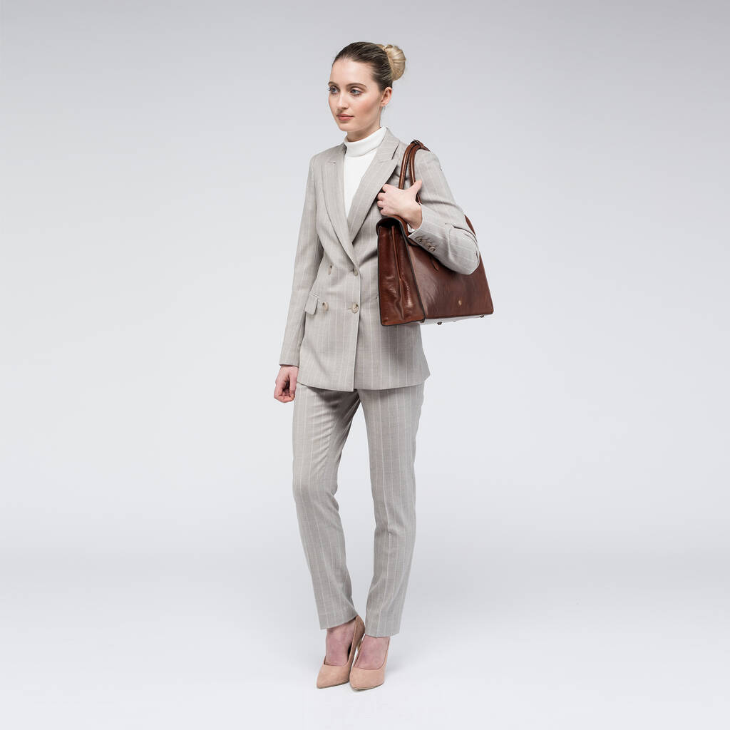 Personalised Large Women's Laptop Handbag 'Fabia' By Maxwell Scott Bags ...