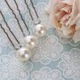 Set Of Large Pearl Bridal Hair Pins, thumbnail 1 of 4
