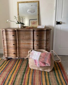 Narrow Handwoven Sisal Storage Basket With Handles, 6 of 6