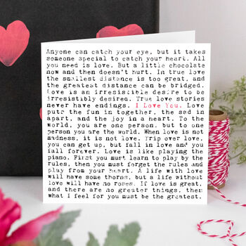 I Love You Quotes Romance Card, 3 of 5