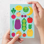 Five A Day Fruit And Vegetables Card, thumbnail 2 of 4