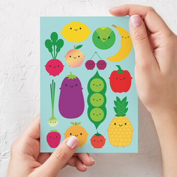 Five A Day Fruit And Vegetables Card, 2 of 4
