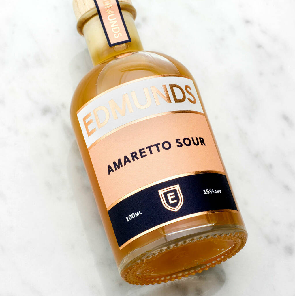 Amaretto Sour Handcrafted Bottled Cocktail By Edmunds Cocktails