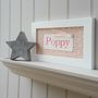 Personalised Baby Name Handpainted Framed Fabric Print, thumbnail 8 of 12