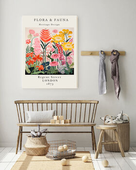 Flora And Fauna Vintage Flower Art Print, 3 of 3