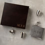 Personalised Hip Flask Gift Set For Men, thumbnail 2 of 8